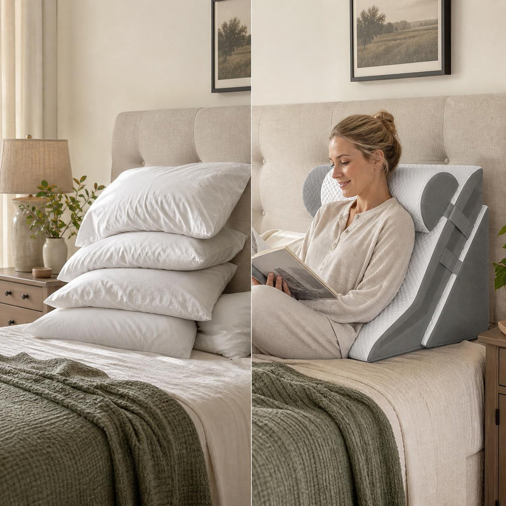 Somneva™ Incline Set — 3-Piece Bed Wedge Pillow System