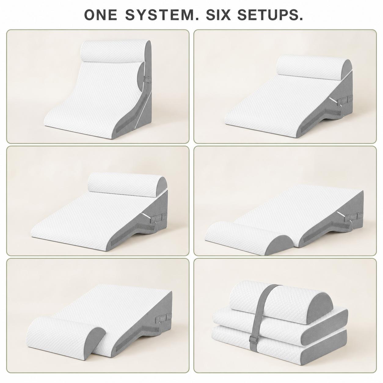 Somneva™ Incline Set — 3-Piece Bed Wedge Pillow System