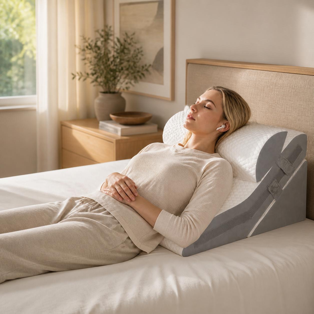 Somneva™ Incline Set — 3-Piece Bed Wedge Pillow System