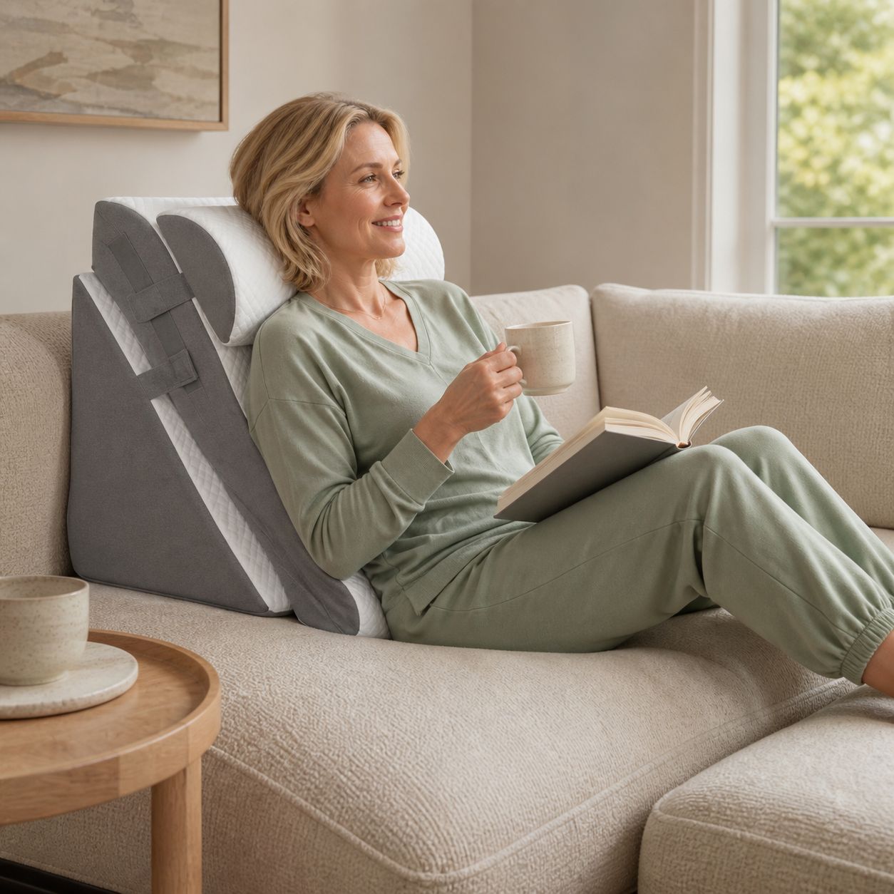 Somneva™ Incline Set — 3-Piece Bed Wedge Pillow System