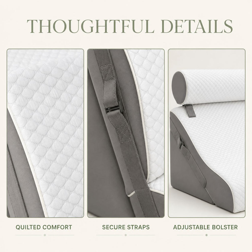Somneva™ Incline Set — 3-Piece Bed Wedge Pillow System