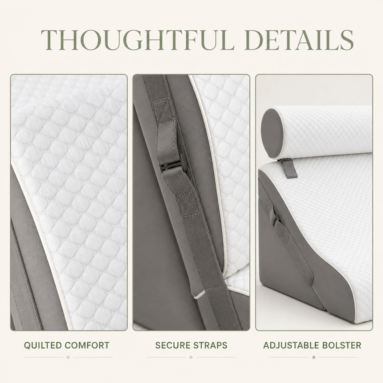 Somneva™ Incline Set — 3-Piece Bed Wedge Pillow System